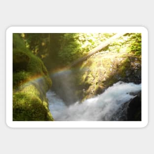 Rainbow Sol Duc Falls Nature Photography Pacific Northwest Sticker